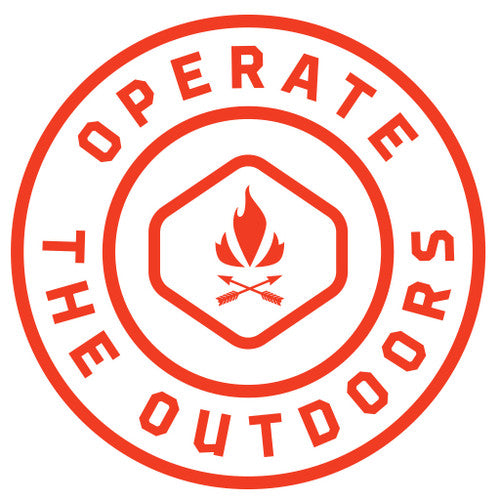 Operate The Outdoors Round Logo Sticker