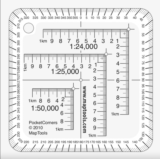 Pocket Sized UTM Corner Ruler
