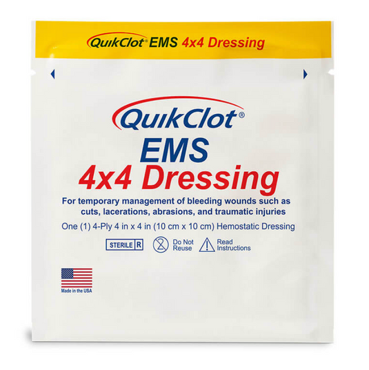 QuikClot EMS 4x4 Dressing (Singles)