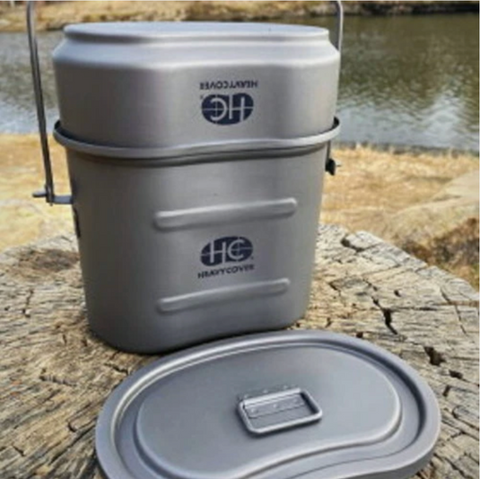 Heavy Cover Military Style Titanium Mess Kit