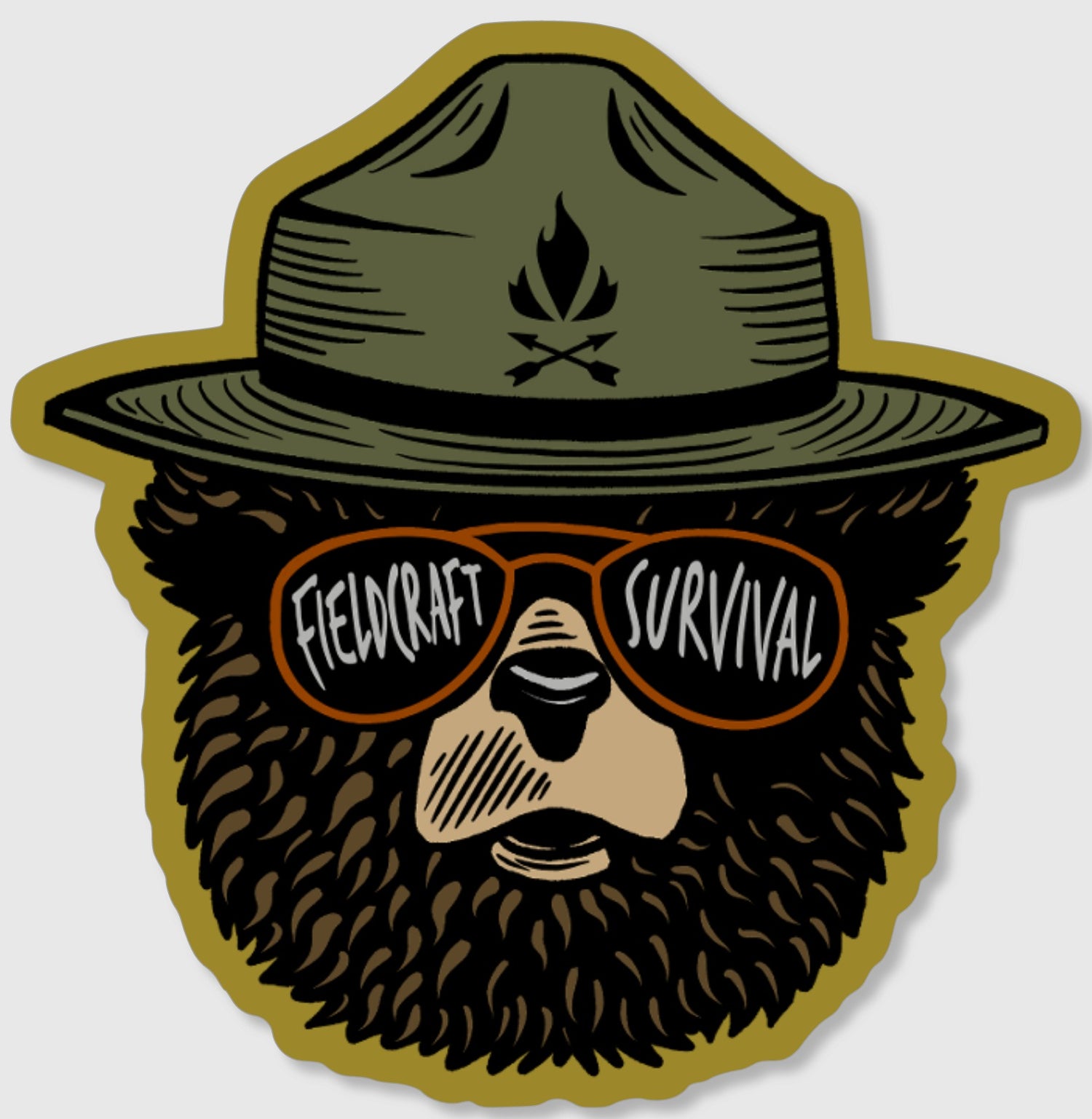 Survival Bear Sticker – fieldcraftsurvivalstore