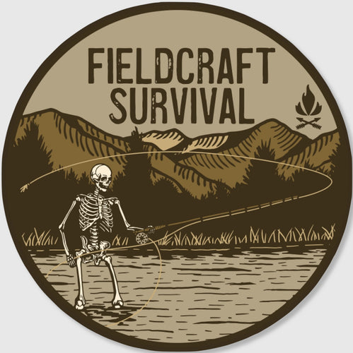 Fly Fishing Skeleton Sticker