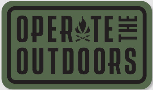 Operate The Outdoors Rectangle Logo Sticker